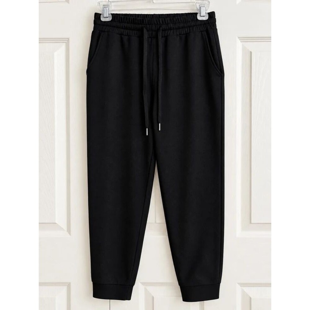 Quince Flowknit Mid-Rise Joggers Women’s Small Black Performance Stretch Pants